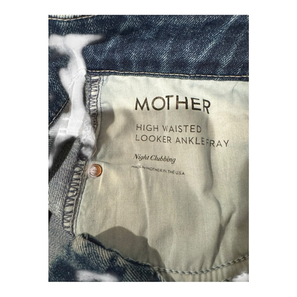 MOTHER High Waisted Looker AnkleFray Jeans Women’s Size27 Night Clubbing Raw Hem - Picture 8 of 11